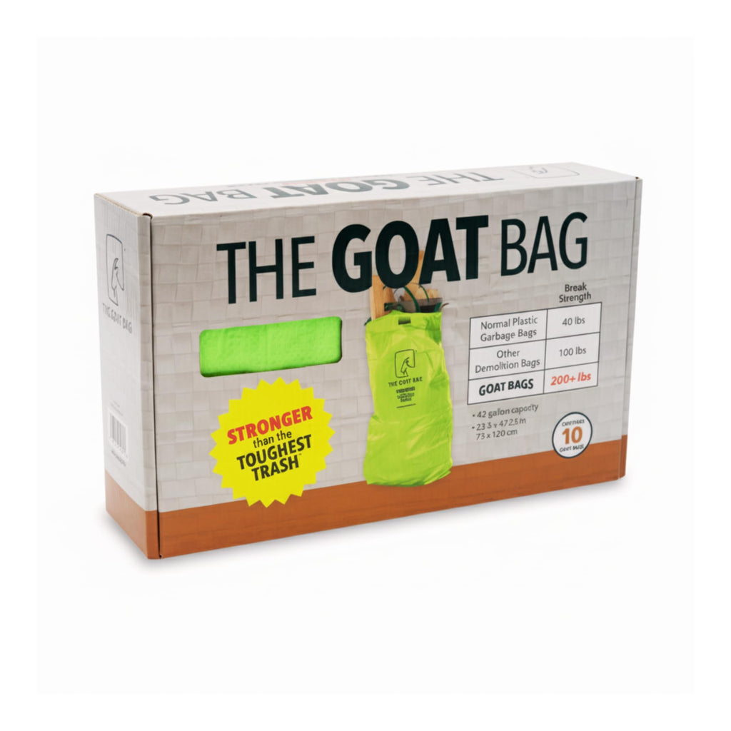 Heavy Duty 42-Gallon Reusable Polypropylene Contractor Bags 10-Pack Y68514