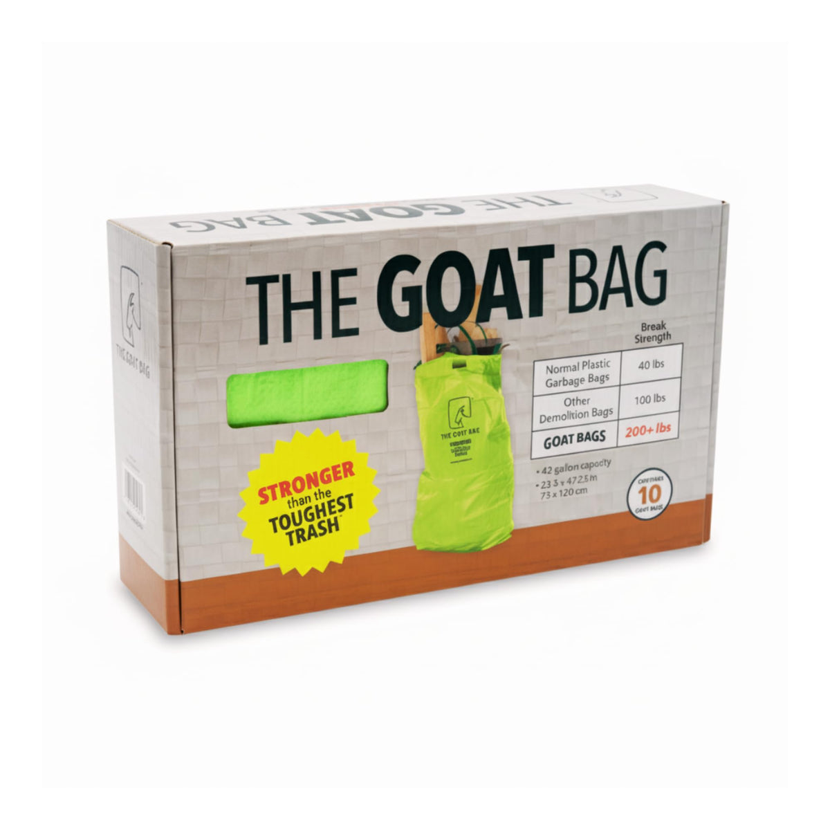 Heavy Duty 42-Gallon Reusable Polypropylene Contractor Bags 10-Pack Y68514