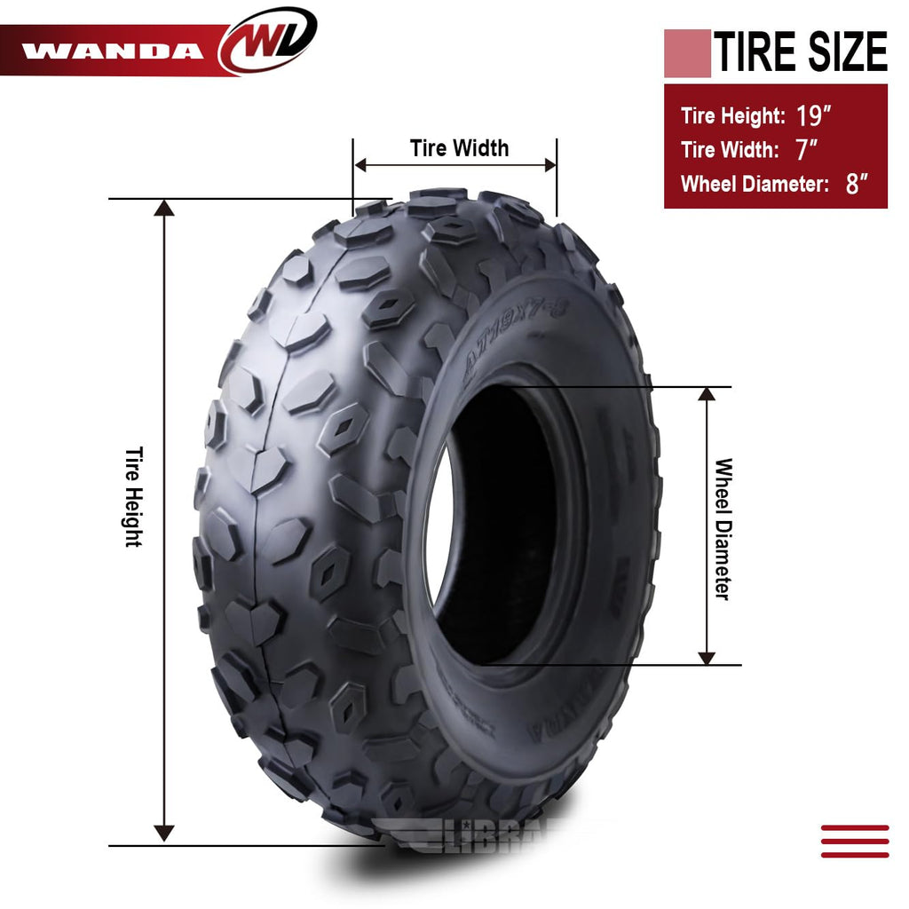 2 New Sport ATV Tires 19x7-8 4PR Z758987