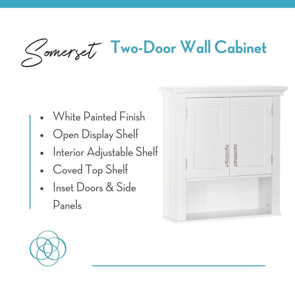 White Two-Door Wall Mount Medicine Cabinet S550252