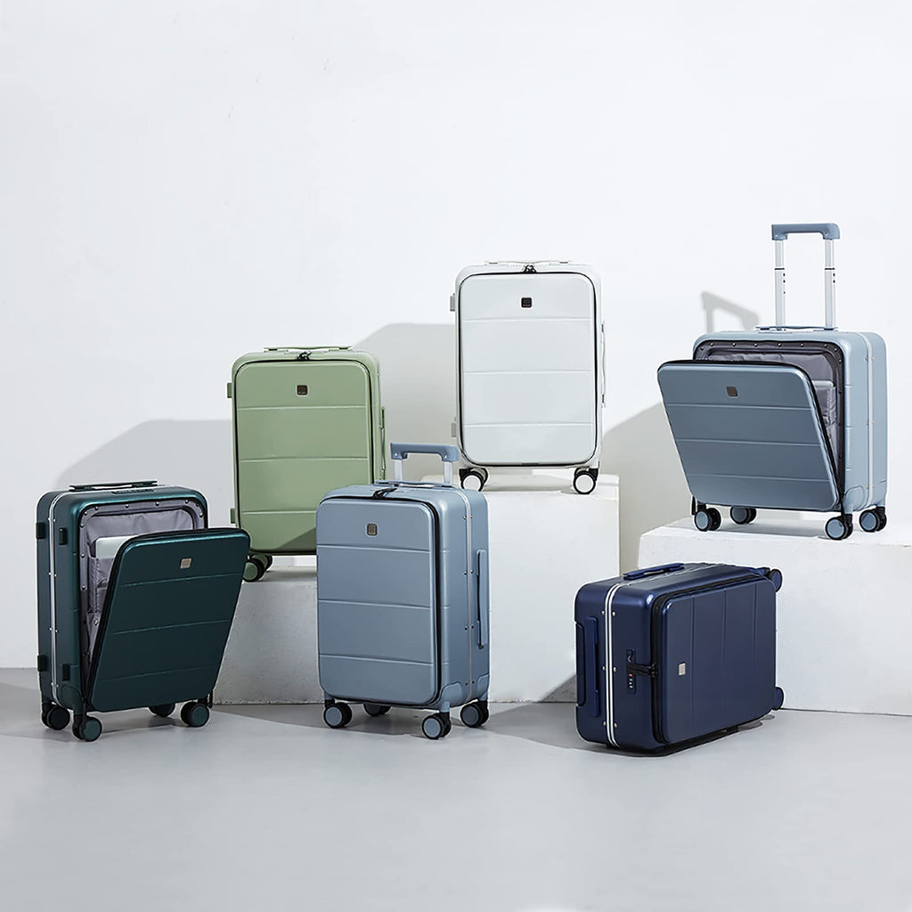 Smoke White 20 Inch Hard Shell Carry On Luggage S97679