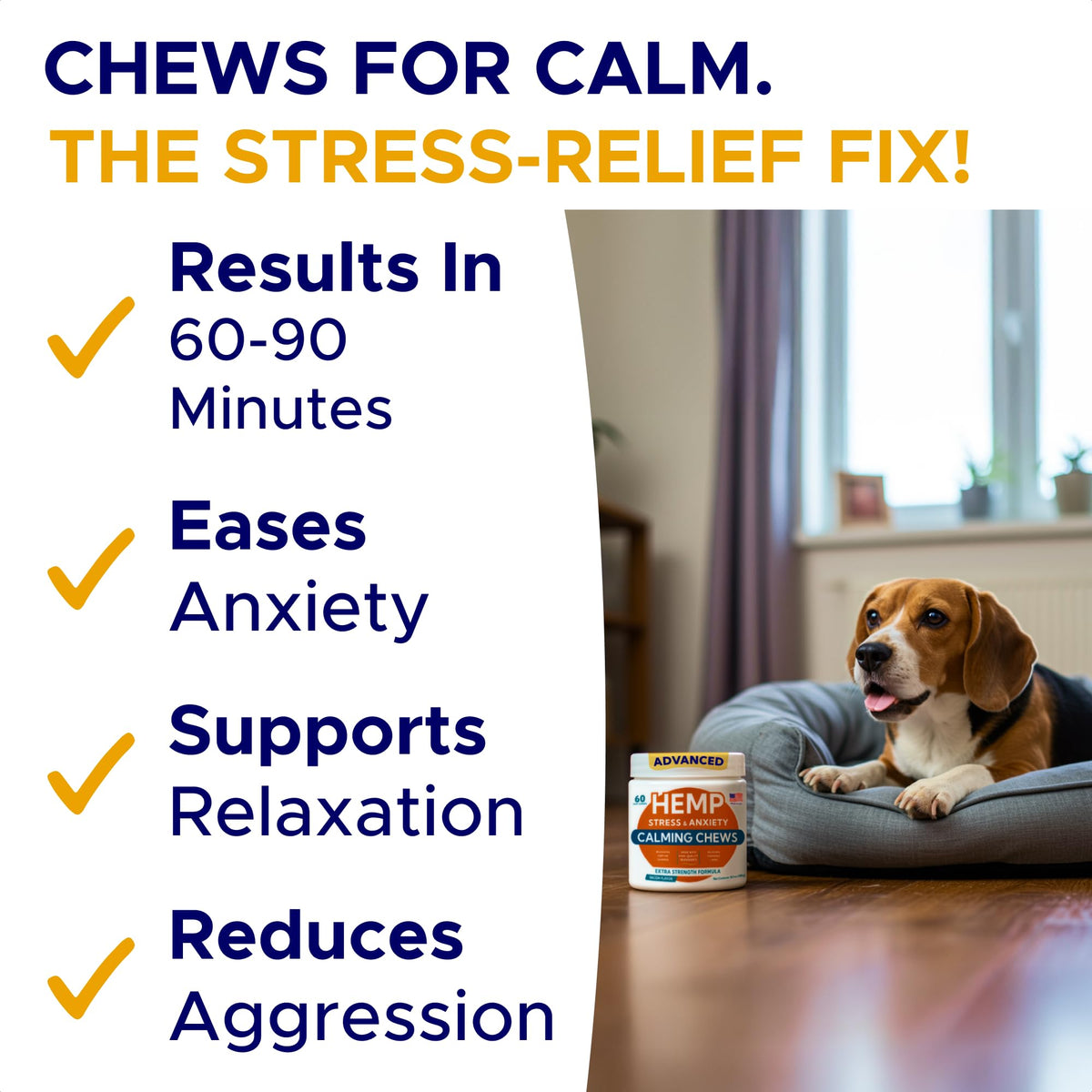 Calming Chews for Dogs 60Ct E357