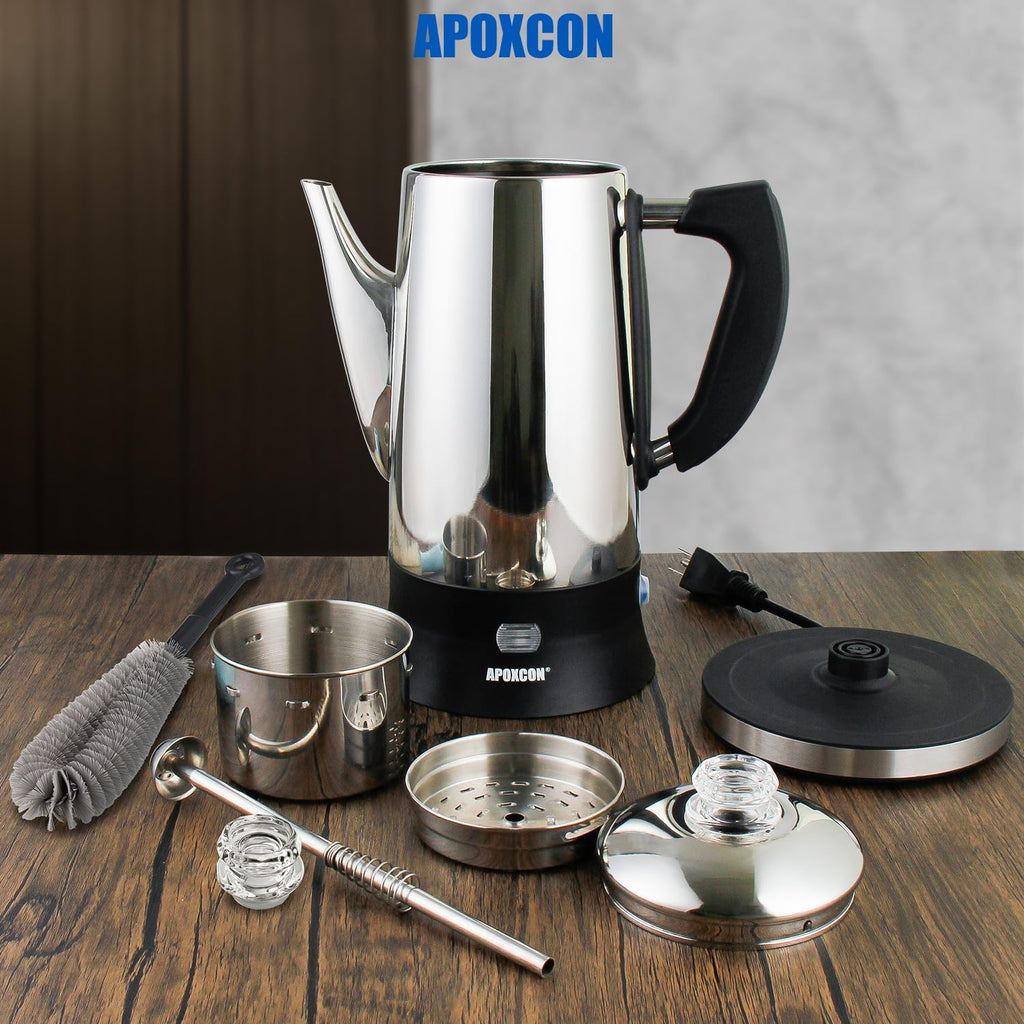 12 Cup Stainless Steel Electric Coffee Percolator U9658