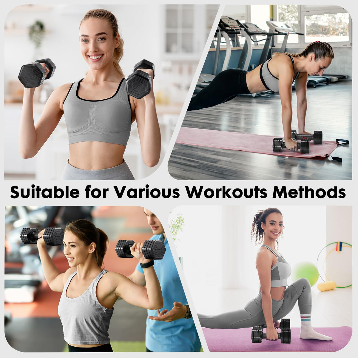 Adjustable Dumbbell Set 2lb 3lb 4lb 5lb E81764