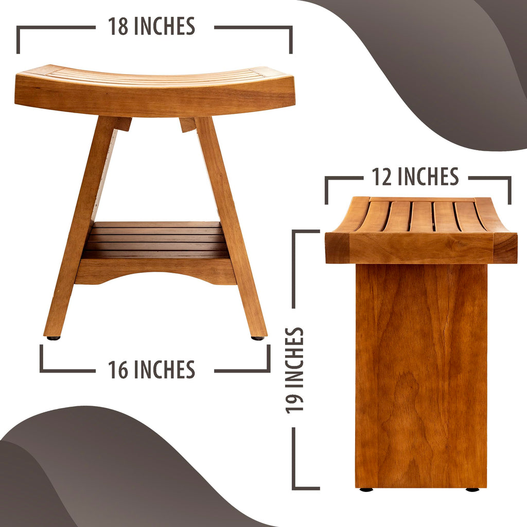 Teak Shower Bench 18 Inches Y10455
