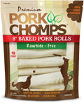 Pork Skin Dog Chews, 8in Rolls, 18ct D440182