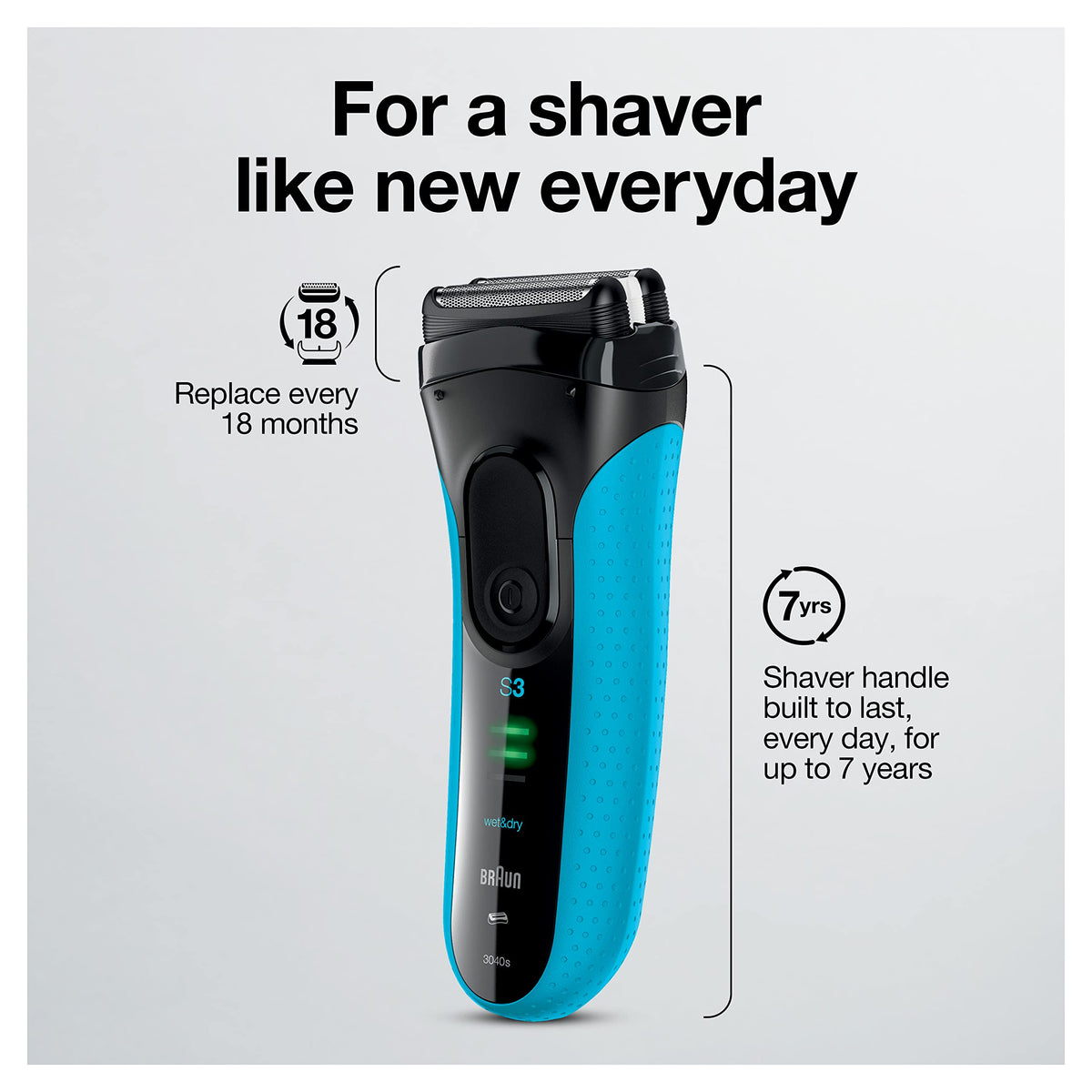Electric Series 3 Wet & Dry Foil Shaver with Precision Trimmer D360879