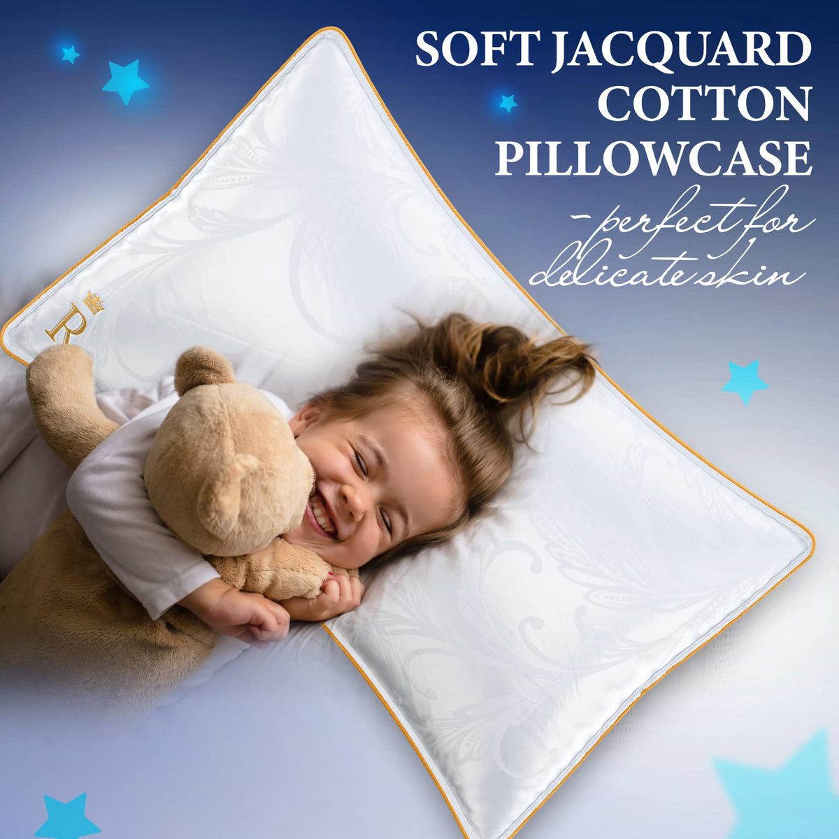 King Size Set of 2 Adjustable Cotton Bed Pillows M9599