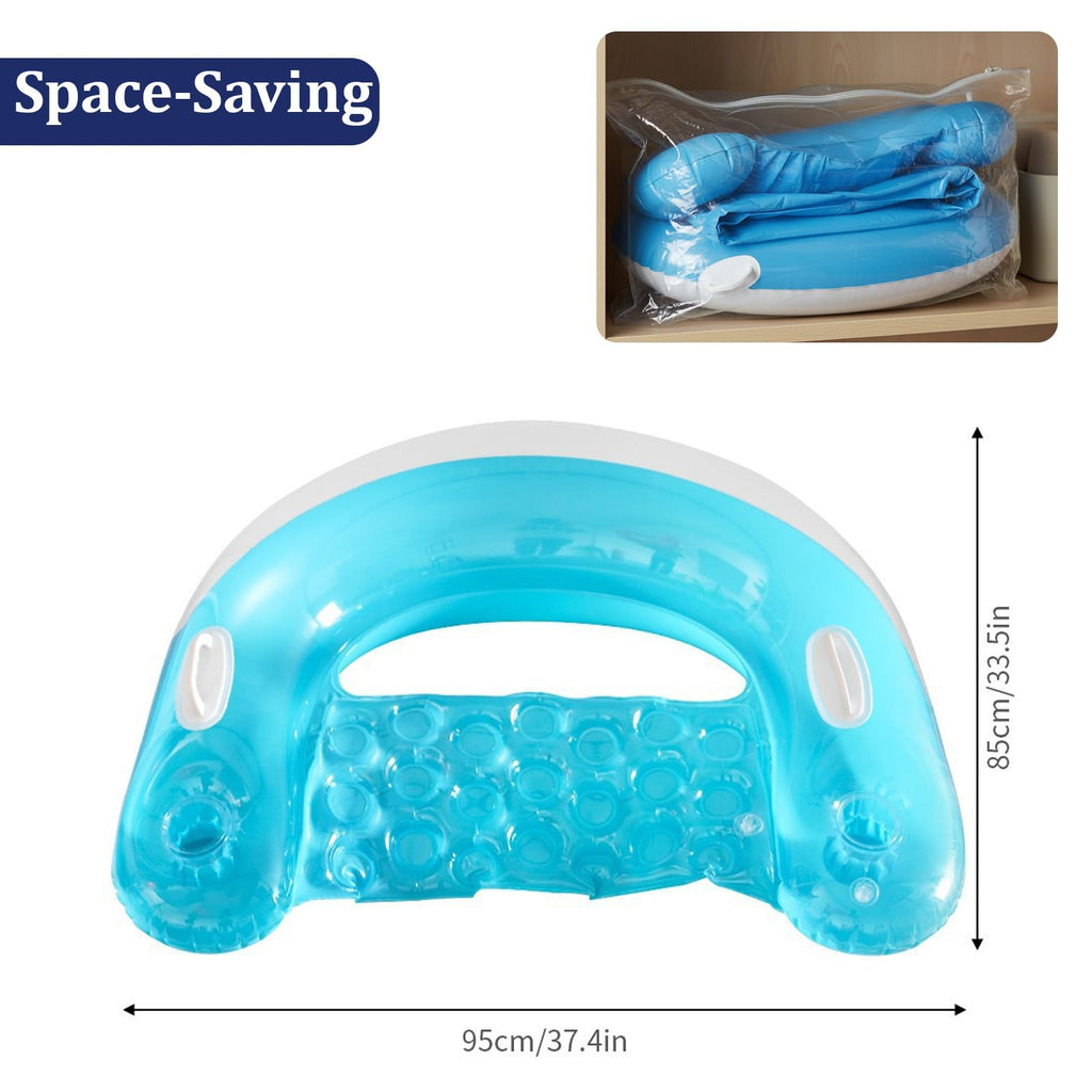 Inflatable Pool Floats 4 Pack with Cup Holders & Handles P6152