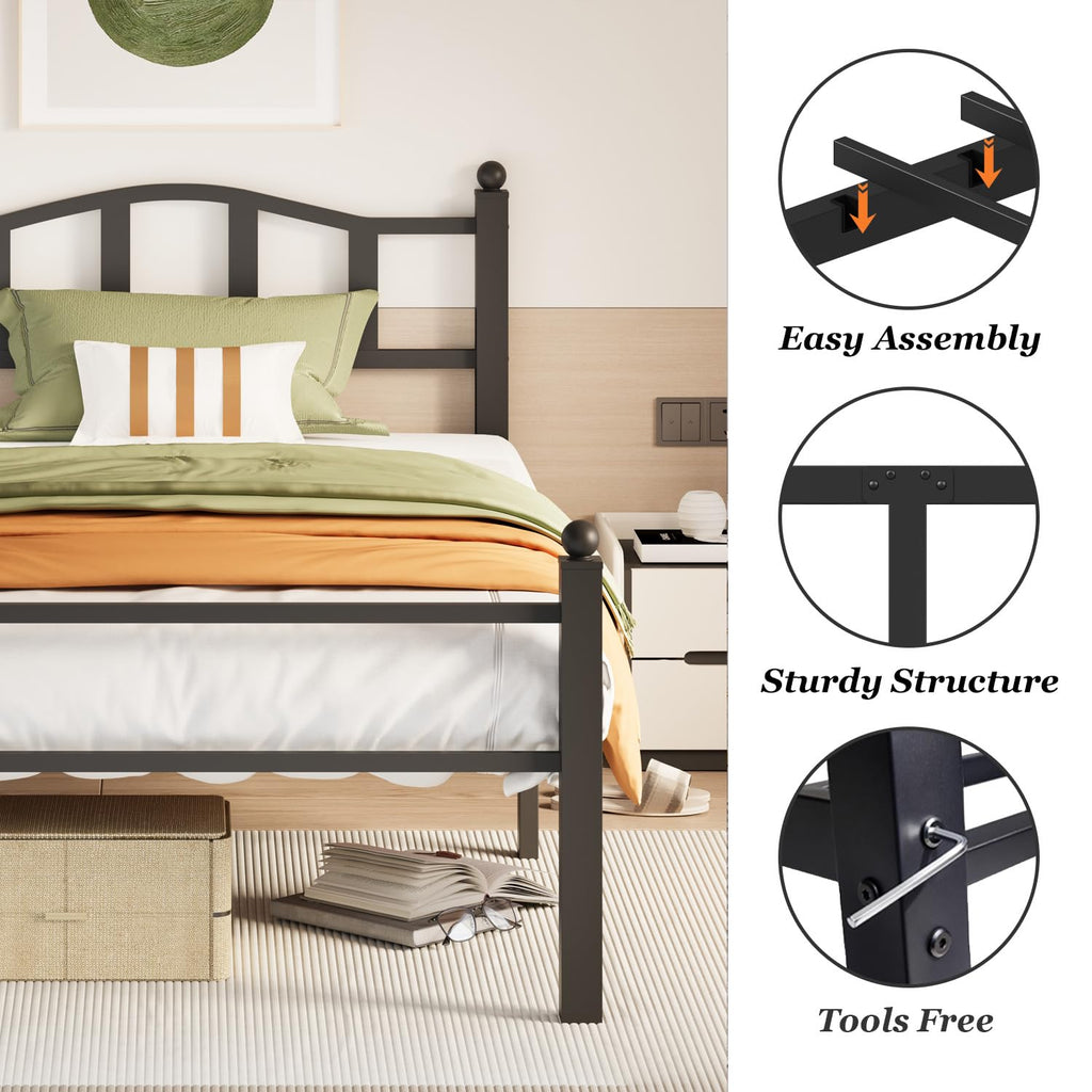 Twin Bed Frames with Headboard A5326