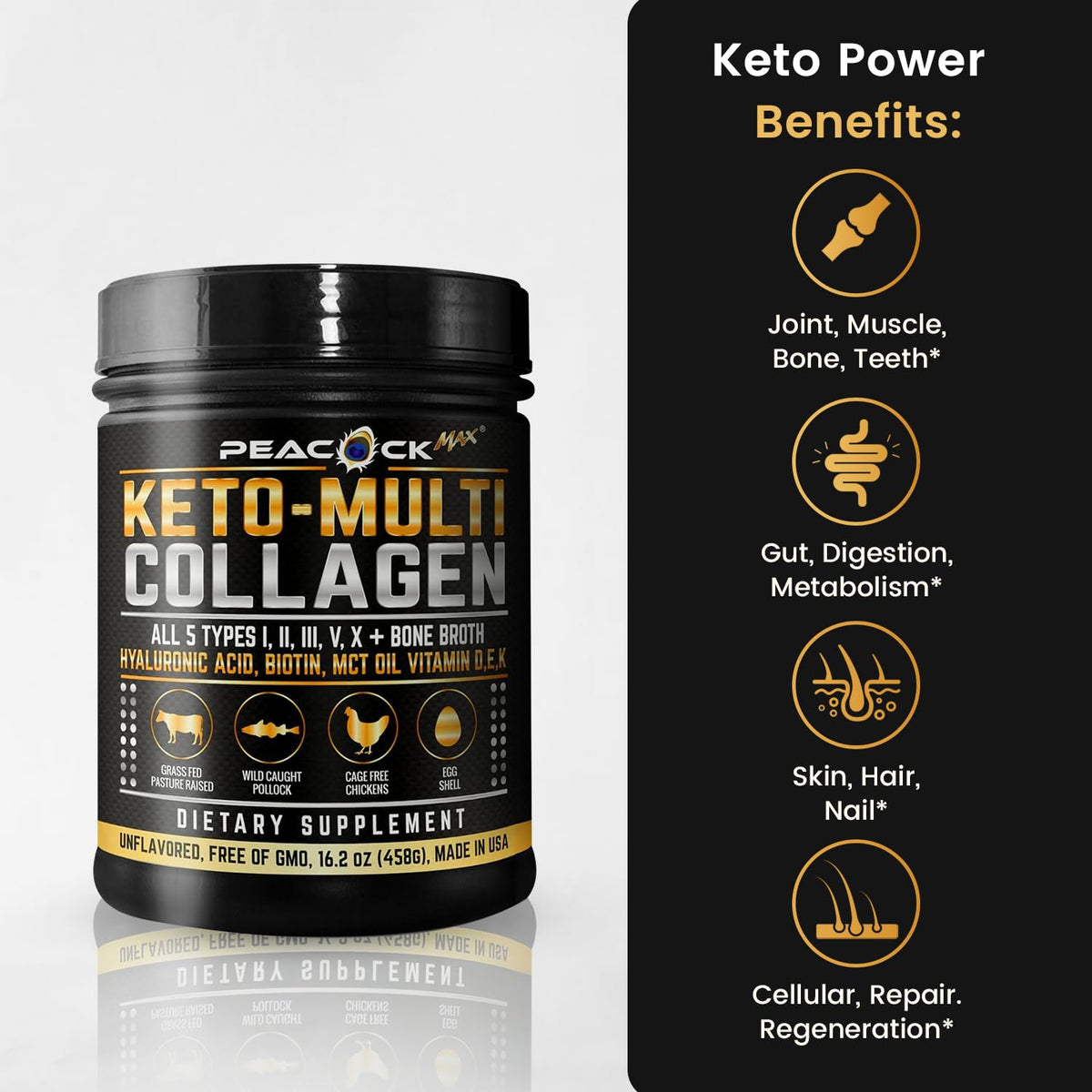 Multi Collagen Protein Powder 16.2 oz Pack of 6 Unflavored X45820