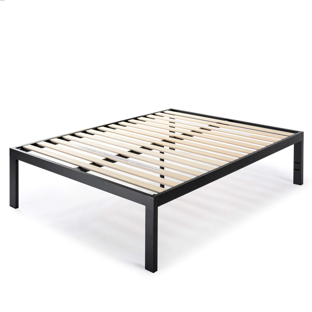 Queen 18 Inch Heavy Duty Steel Platform Bed with Wood Slat D8808