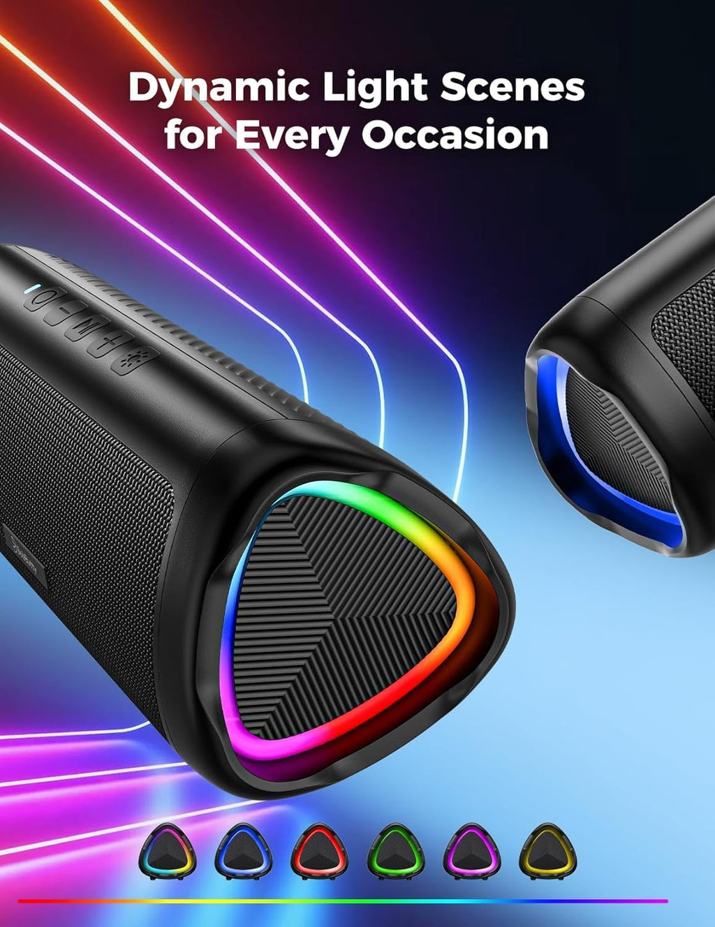 20W Portable Wireless Bluetooth Speaker, IPX5 Waterproof, Black H993