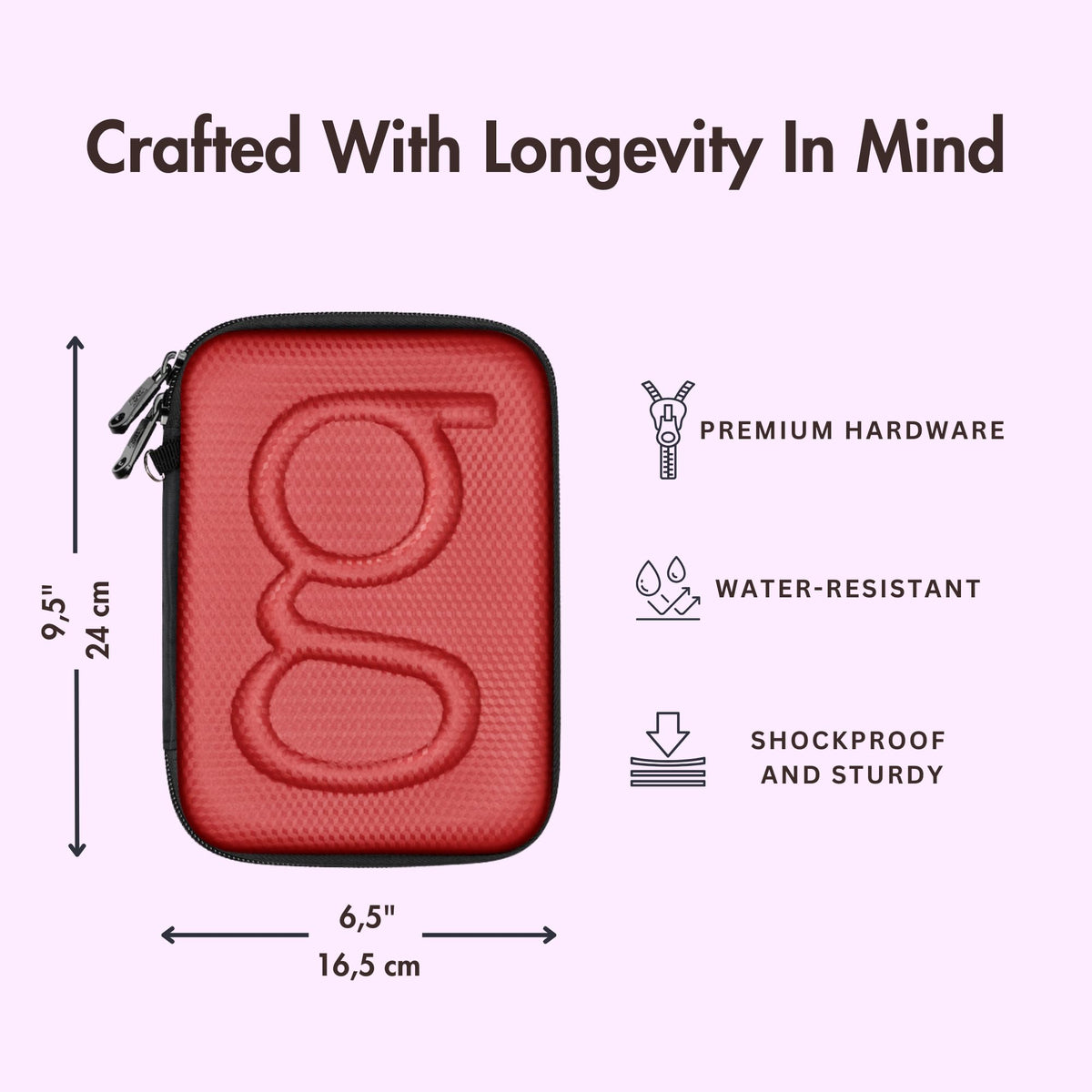 Red Hard Shell Diabetes Travel Case P454282