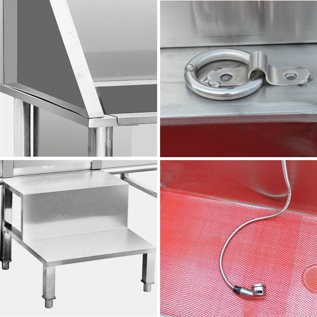 Stainless Steel Dog Bathing Station with Stairs O638921