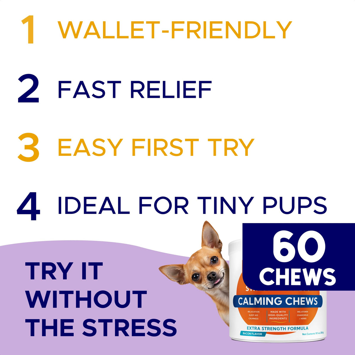 Calming Chews for Dogs 60Ct E357