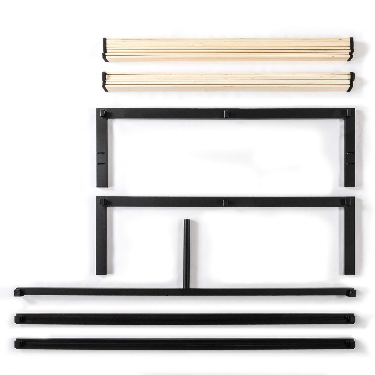 Queen 18 Inch Heavy Duty Steel Platform Bed with Wood Slat D8808
