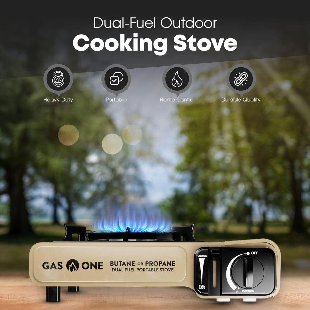 Dual Fuel Propane Butane Gas Stove with Griddle W8087