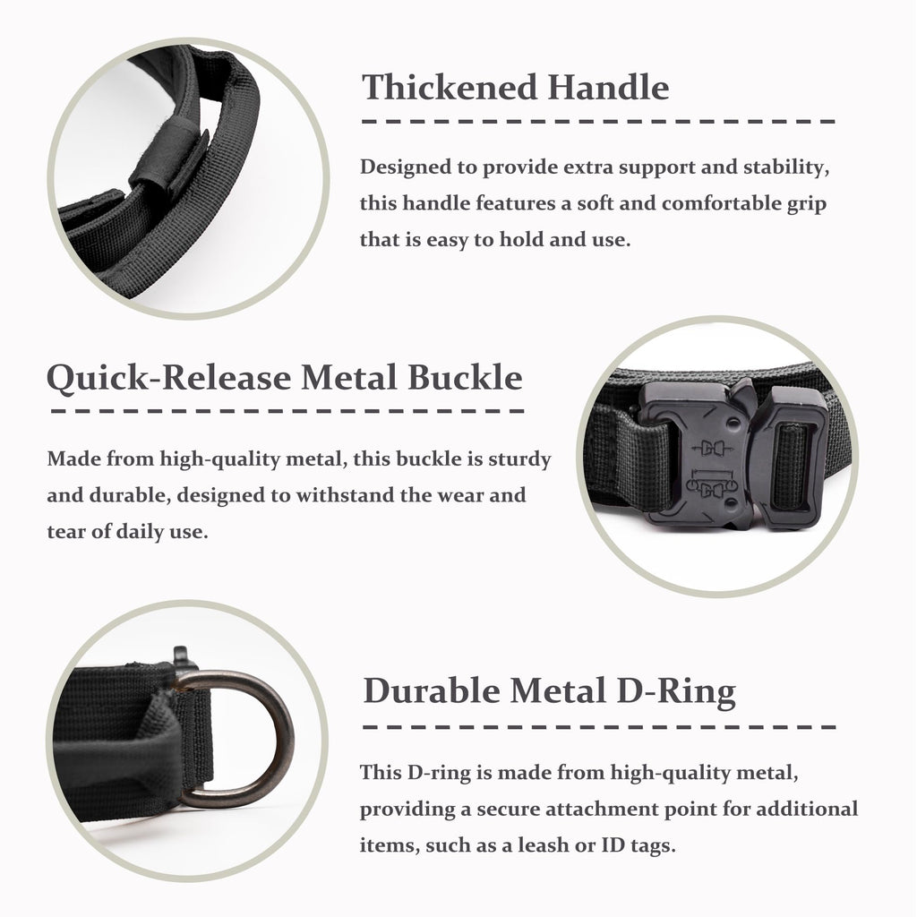 Adjustable Nylon Tactical Dog Collar H1084