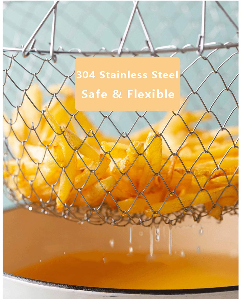 304 Stainless Steel Deep Fry Basket D502