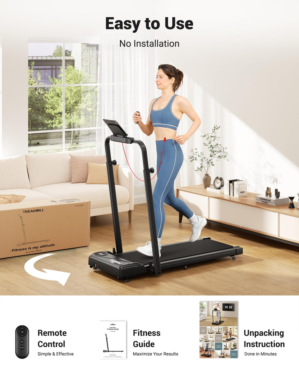 Walking Pad with Handle Bar Q82338