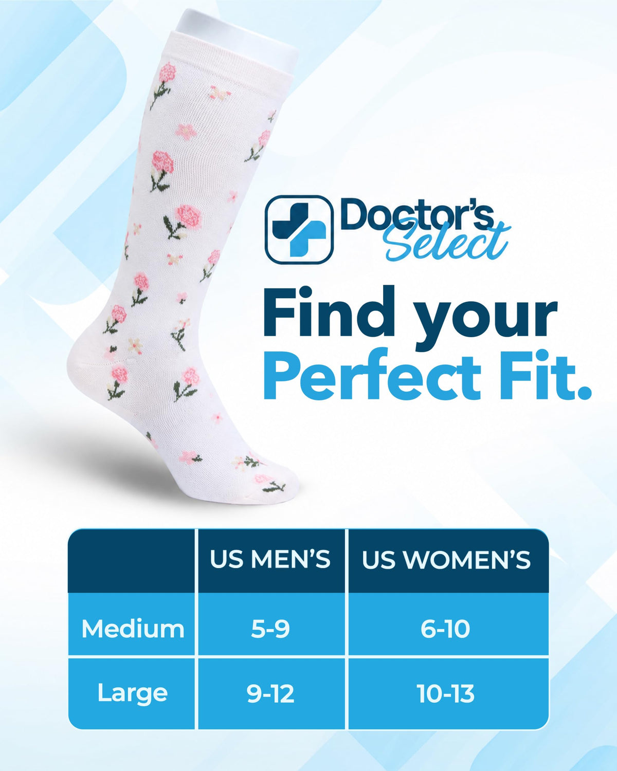 Bamboo Viscose 8-15 mmHg Knee High Compression Socks 3 Pairs X5387