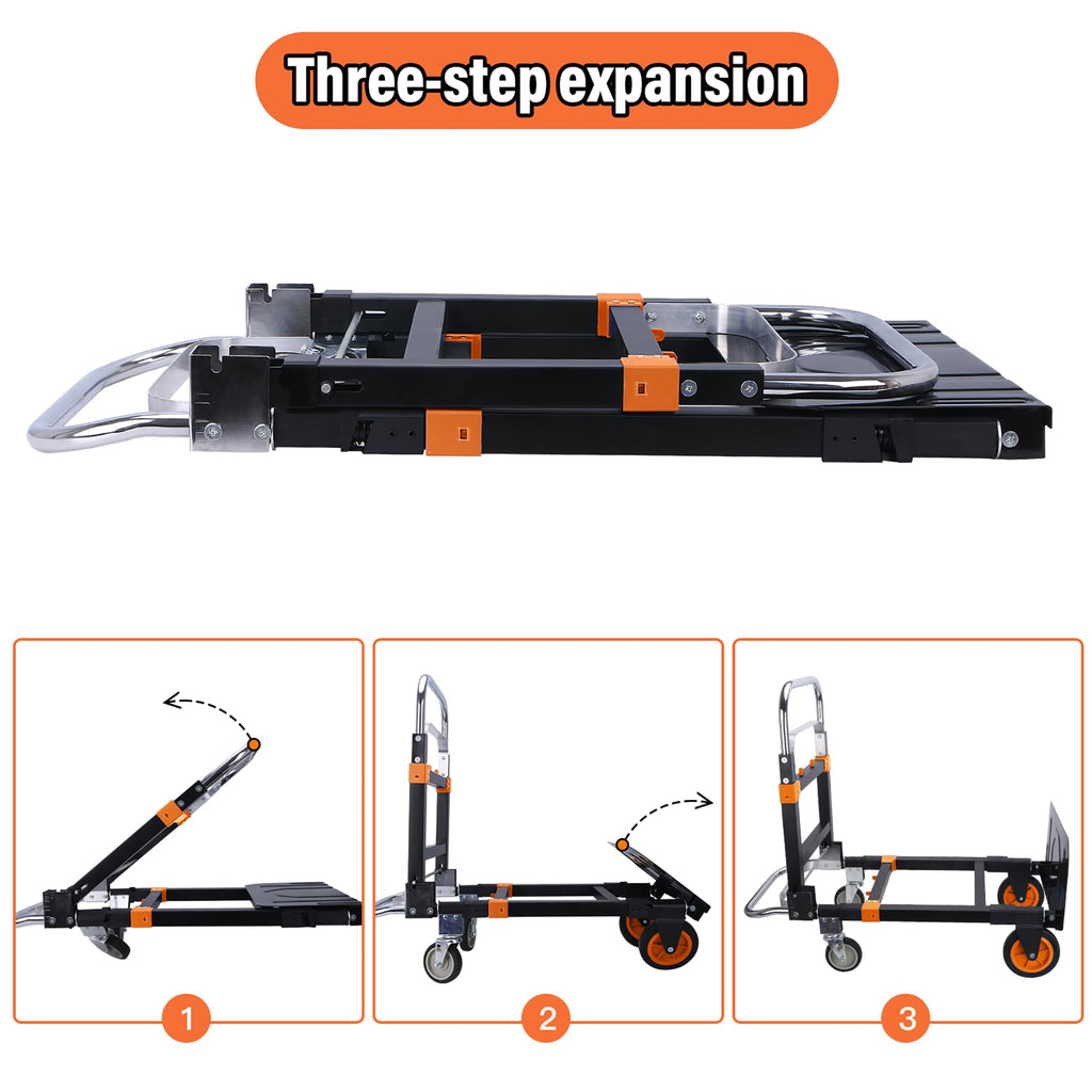 3 in 1 Folding Hand Truck 500lbs Capacity R612