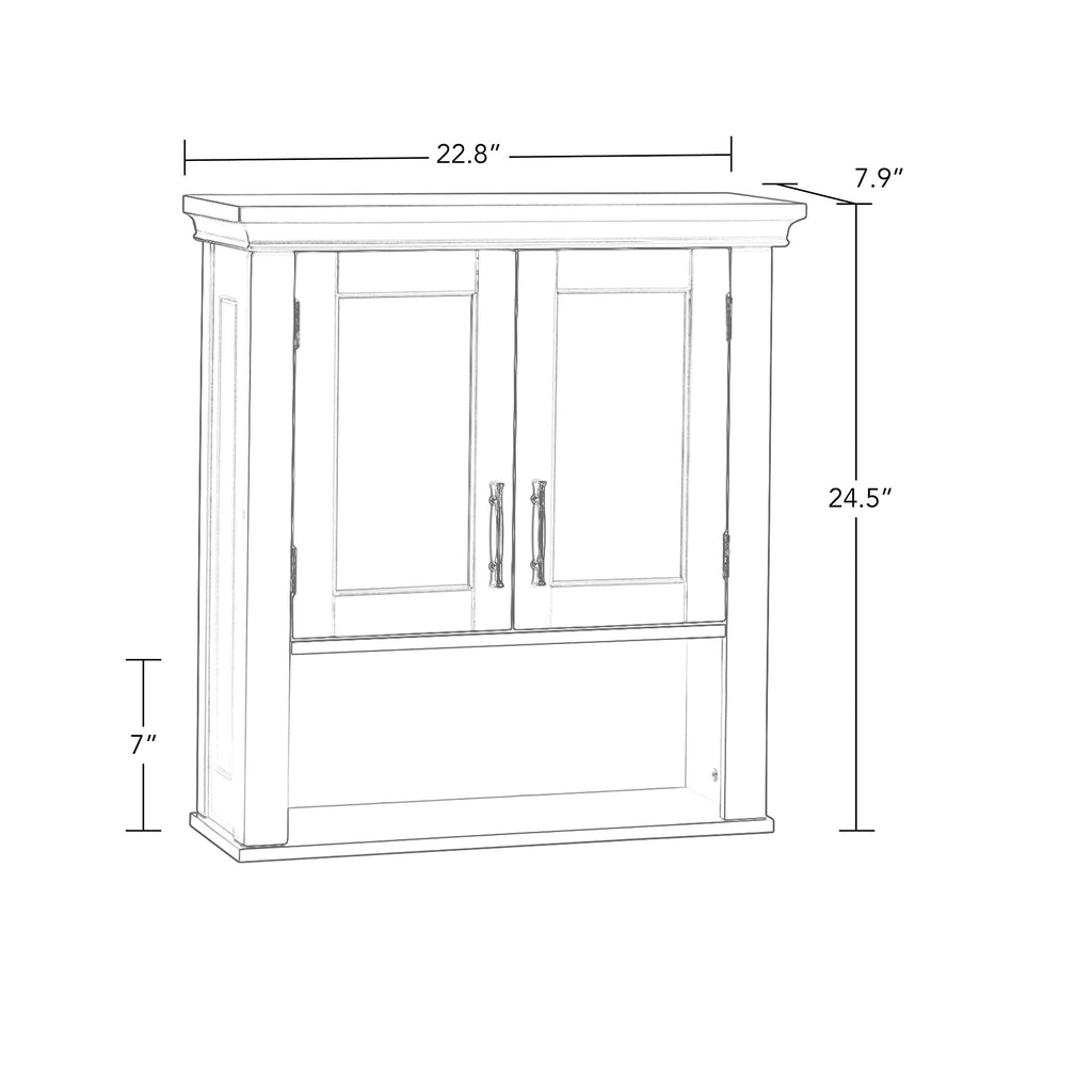 White Two-Door Wall Mount Medicine Cabinet S550252