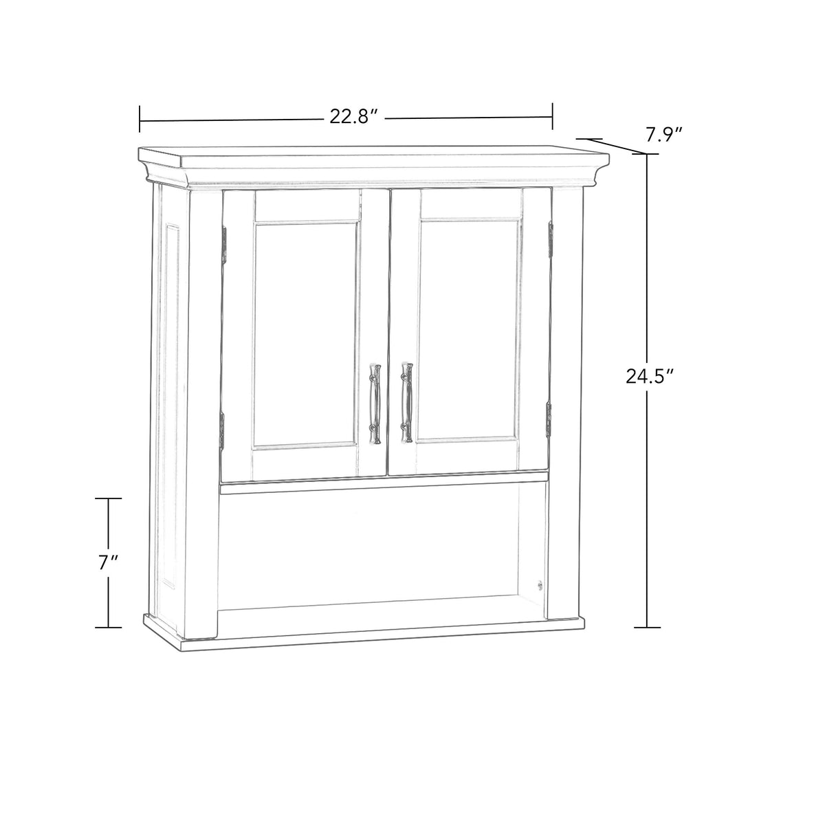 White Two-Door Wall Mount Medicine Cabinet S550252