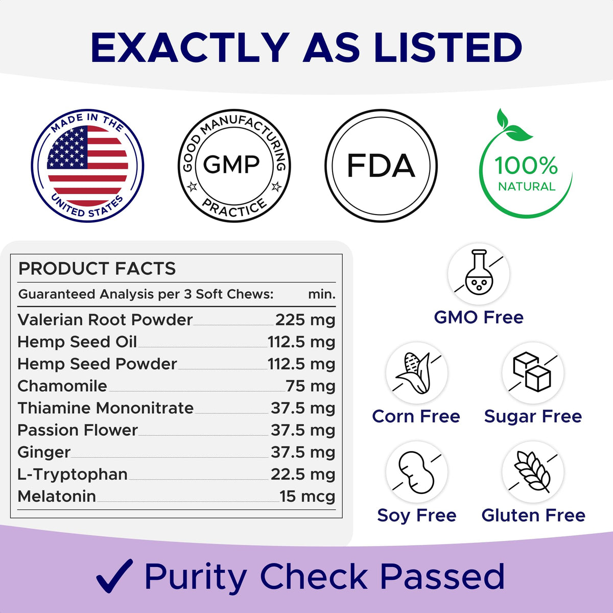 Calming Chews for Dogs 60Ct E357