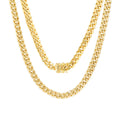 10k Yellow Gold Cuban Link Chain Necklace A1076