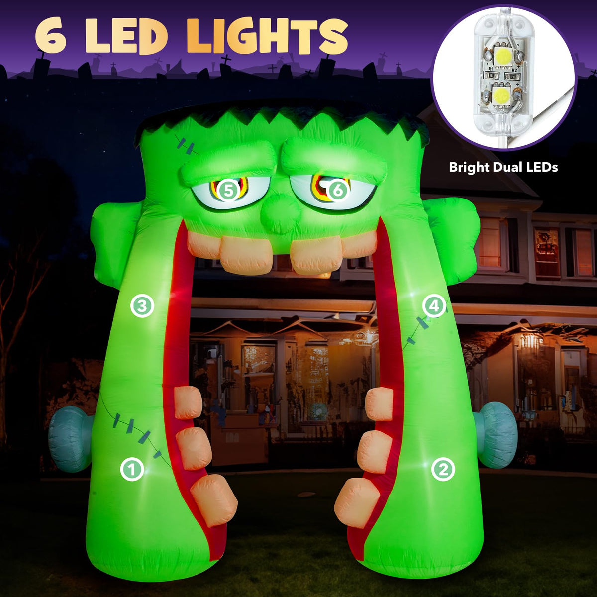 10 FT Halloween Inflatables Archway Outdoor Decorations P697024