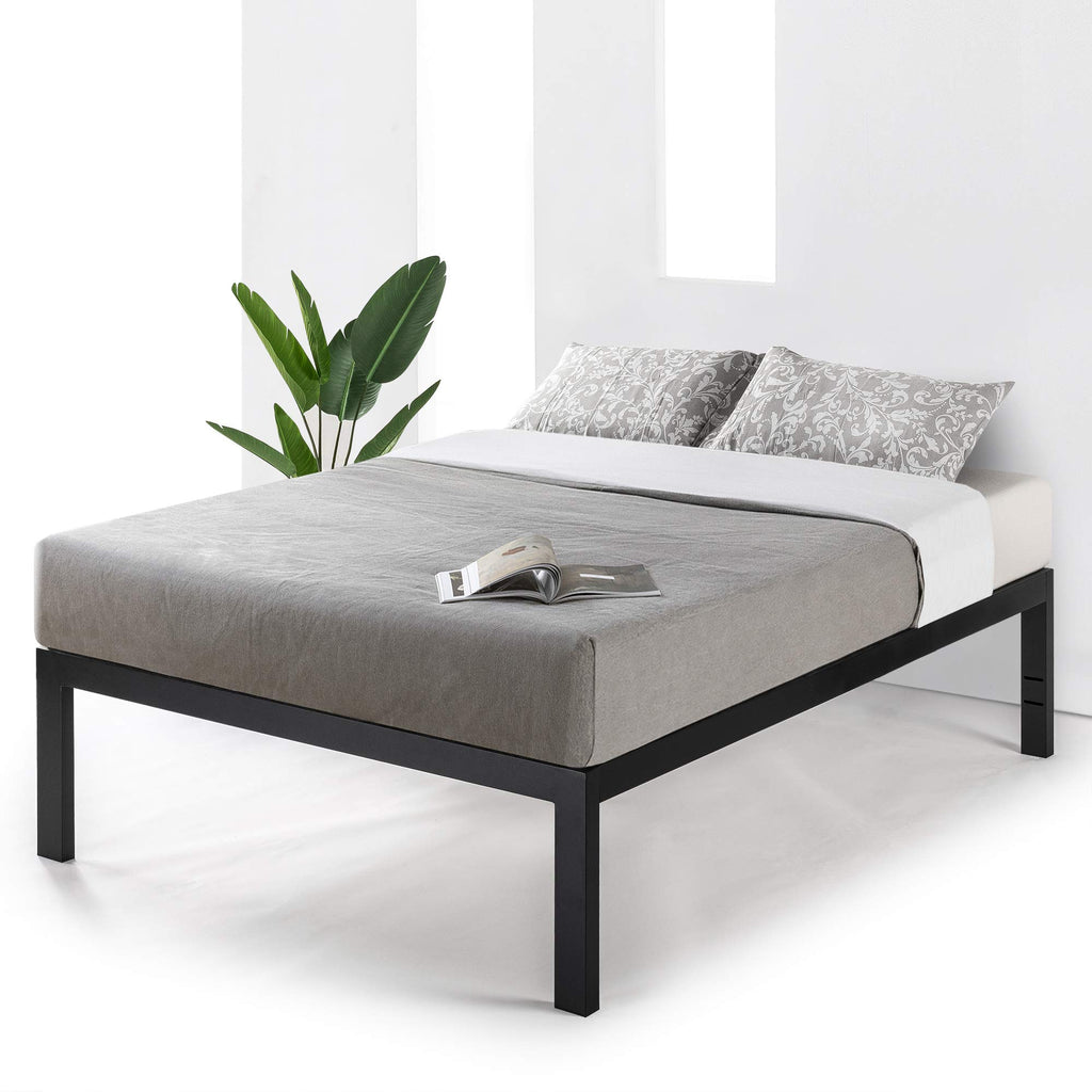 Queen 18 Inch Heavy Duty Steel Platform Bed with Wood Slat D8808