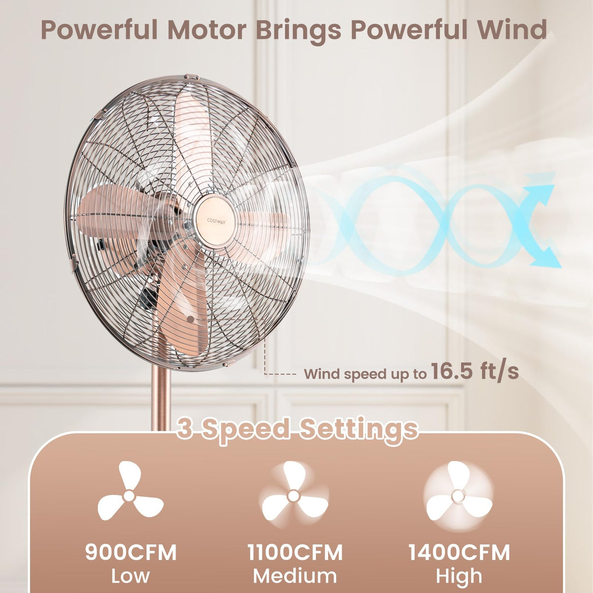 16" Metal Pedestal Fan P8978