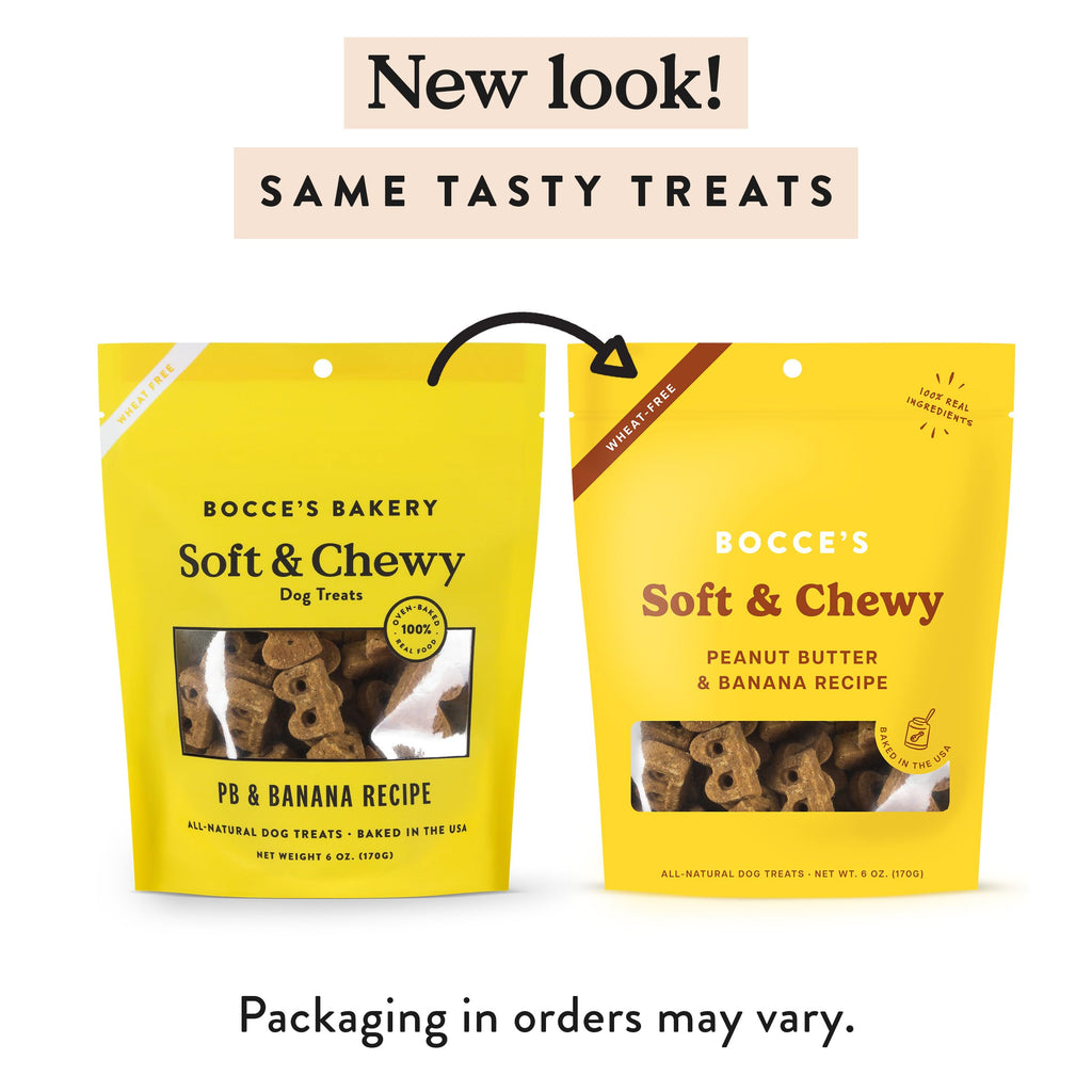 PB & Banana Flavor Soft & Chewy Dog Treats, 6 oz S50254