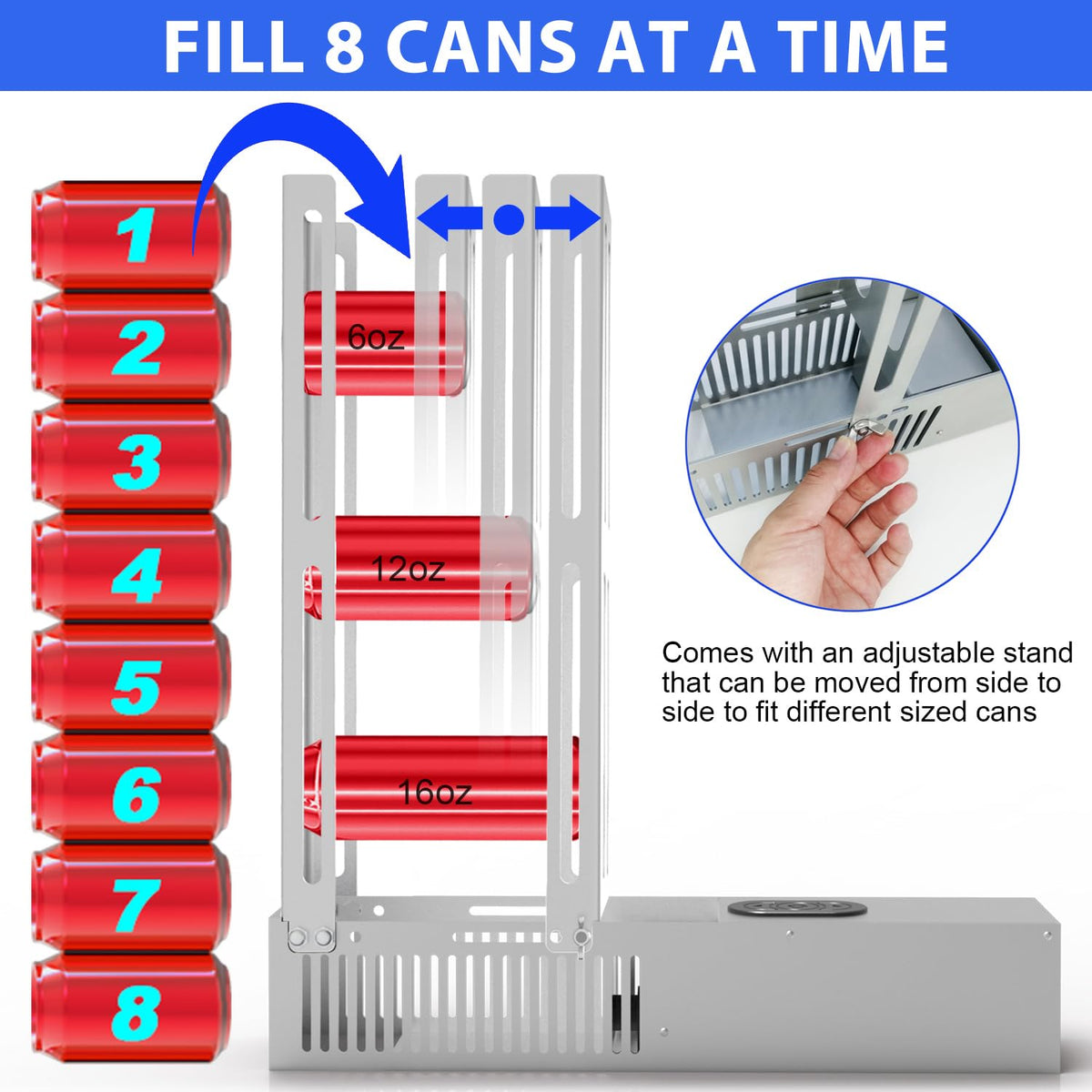 Electric Can Crusher for Recycling 8/12/16oz Cans I300