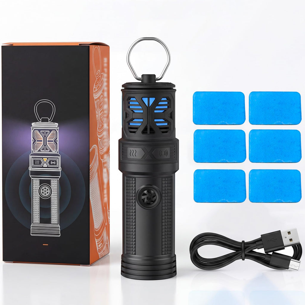 Portable Ultrasonic Mosquito Repeller with Carabiner Hook (6 Refills) H497192