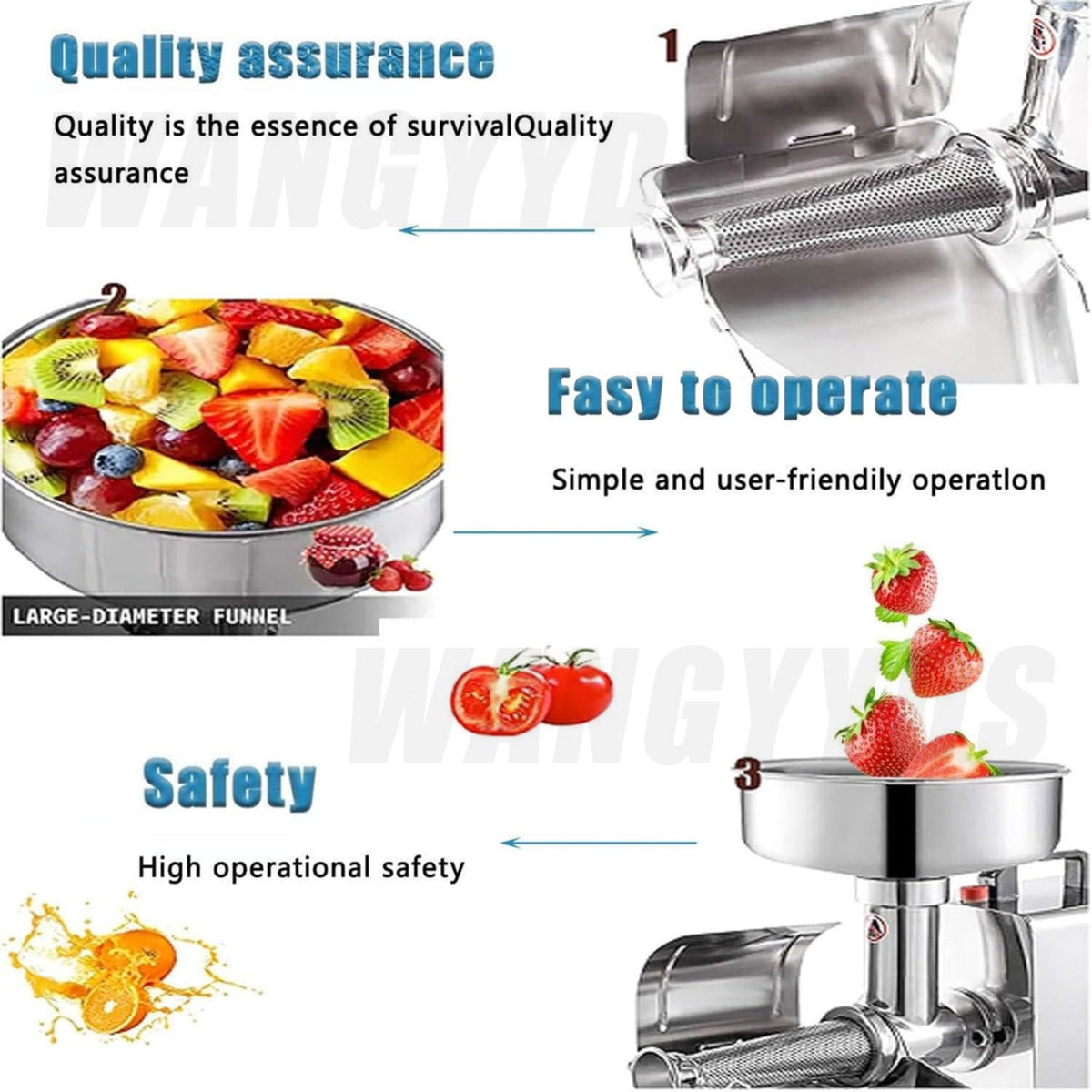 450W Stainless Steel Tomato Strainer C276167