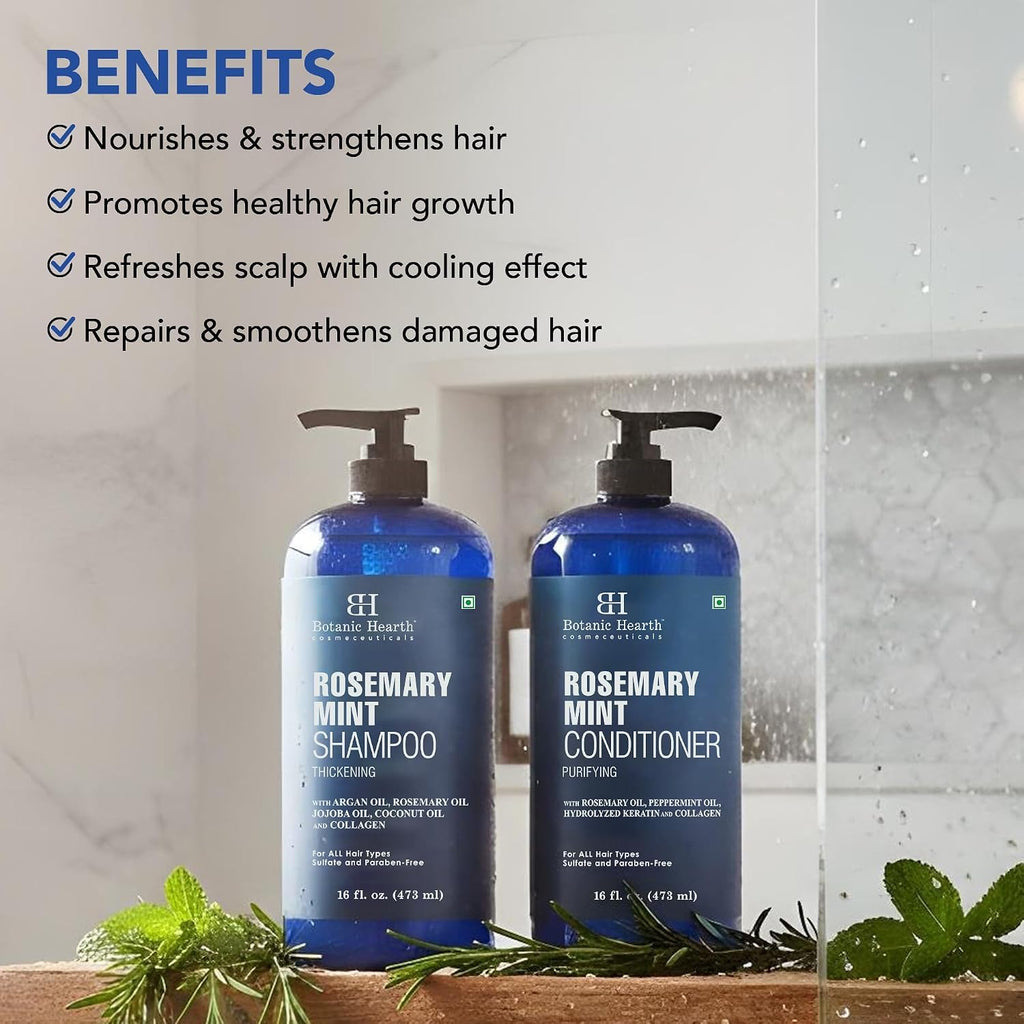 Rosemary Mint Shampoo and Conditioner Set 16 fl oz C5375