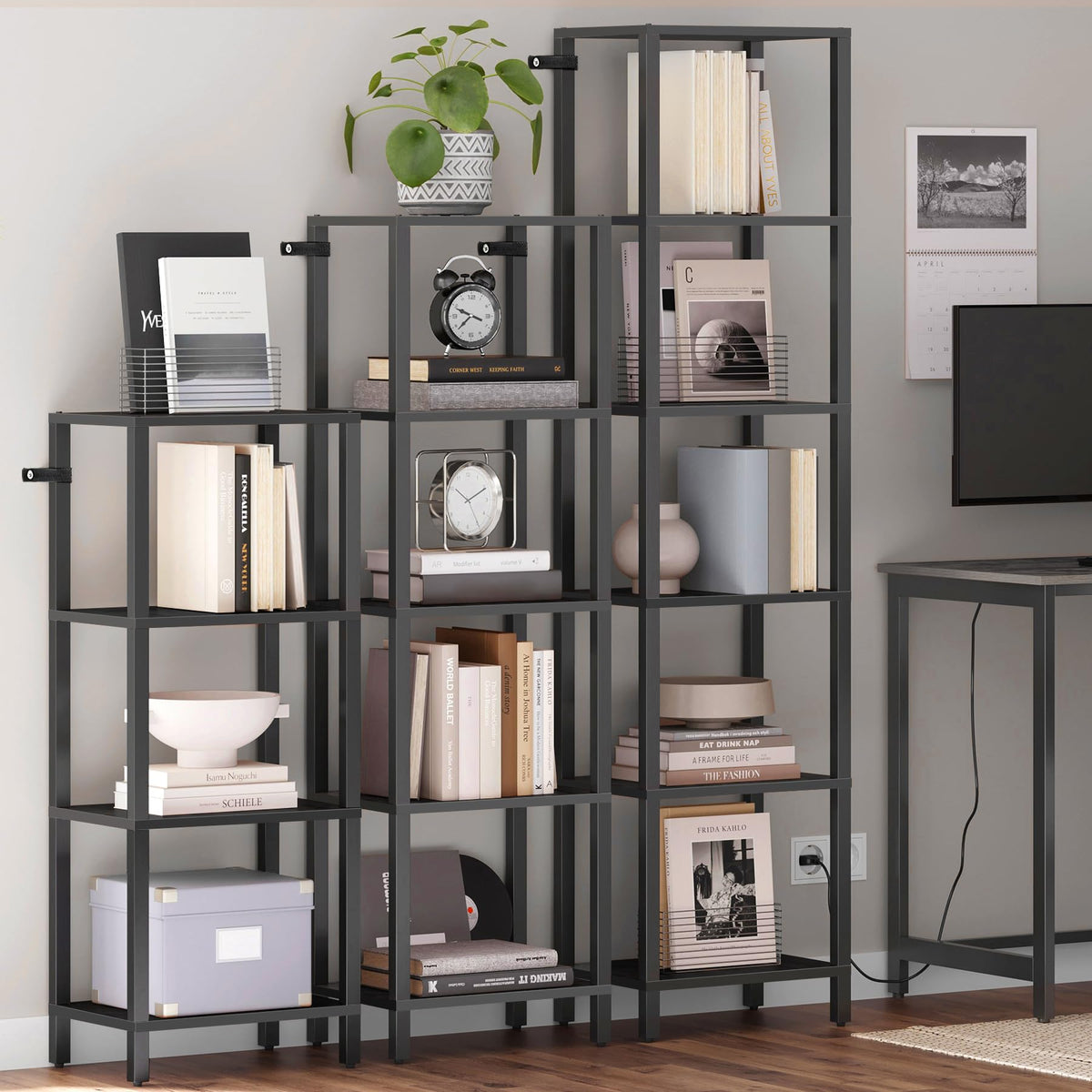 6-Tier Tall Narrow Bookshelf U735