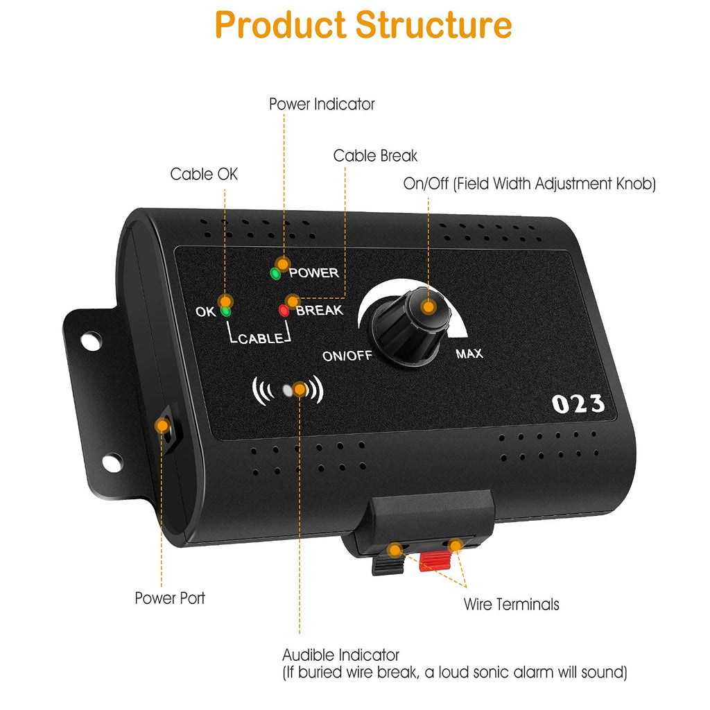 Electric Dog Fence System with 2 Collars V204