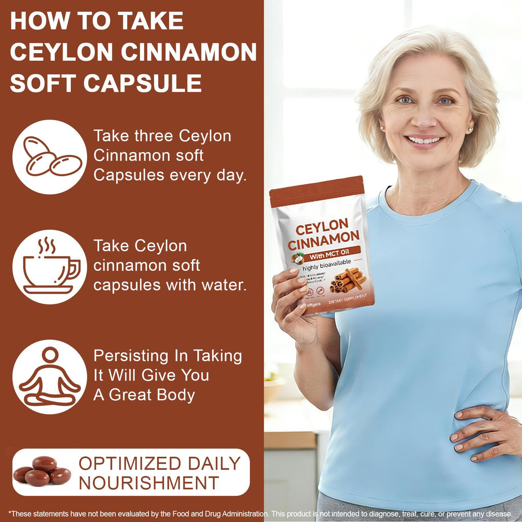 Cinnamon Capsules 300 Softgels with MCT Oil U9903