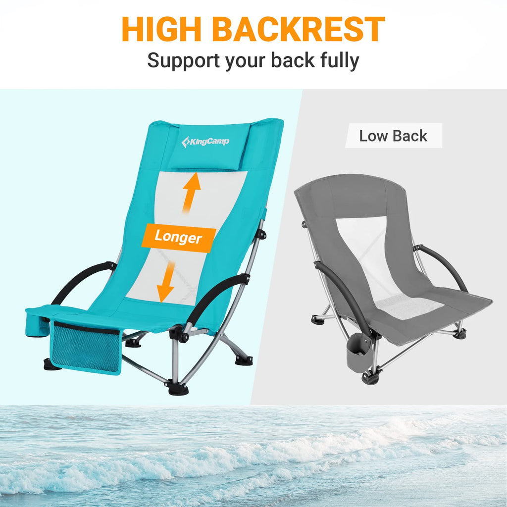 High Back Folding Beach Chair 2 Packs F470108