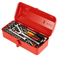 14 Inch Red Metal Tool Box with Latch and Handle M3782