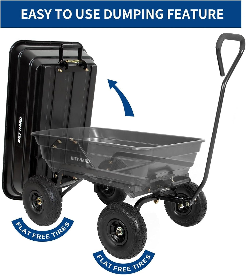 Poly Garden Dump Cart 600 lbs 4 Cu Ft B979