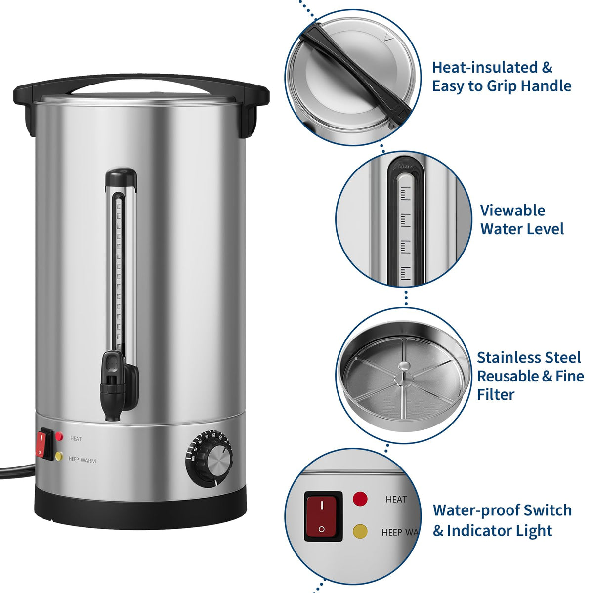 70-Cup Stainless Steel Coffee Urn P72161