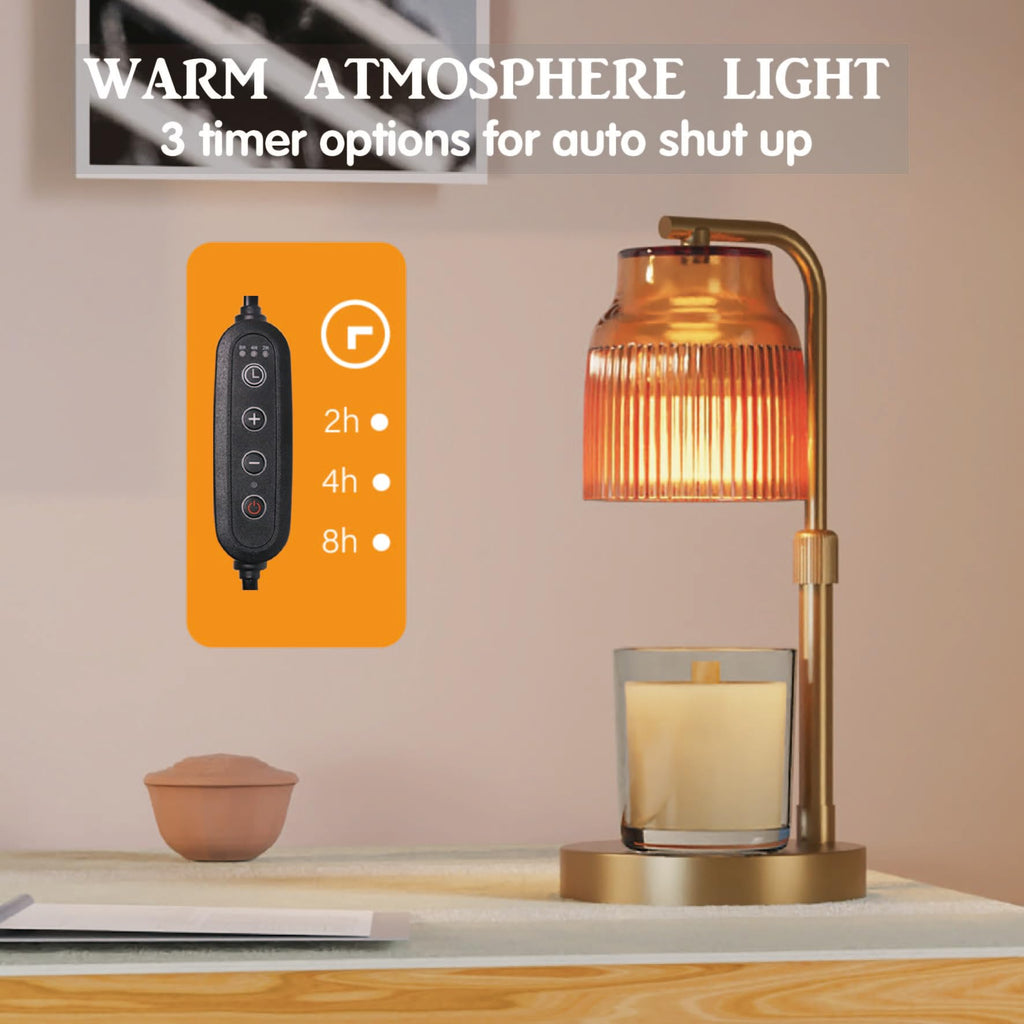 Candle Warmer Lamp with Timer Dimmer Adjustable Height J7549