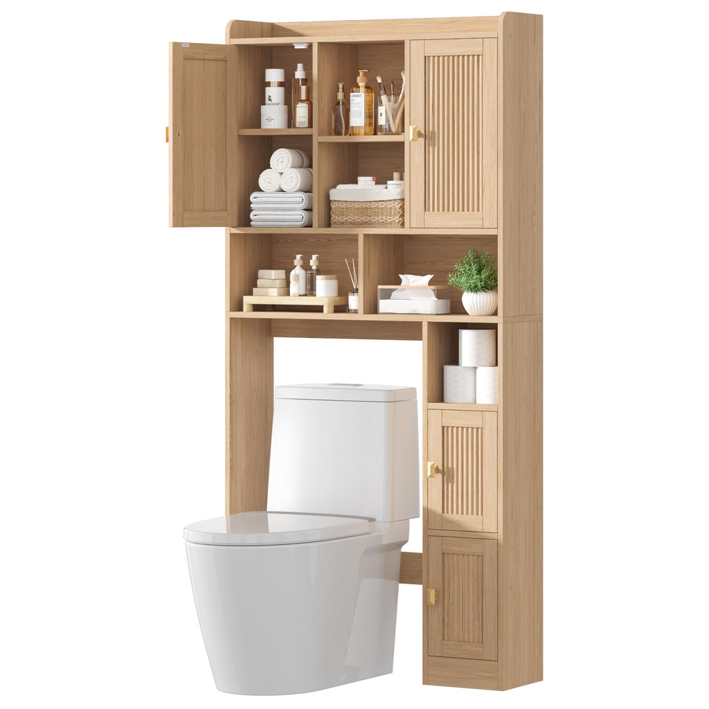 Over The Toilet Storage Cabinet with 4 Doors V764