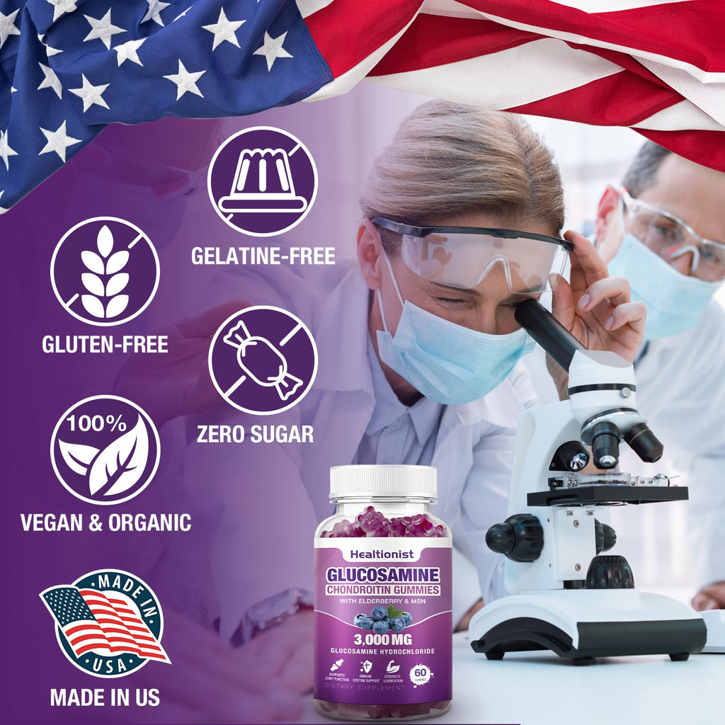 3000mg Glucosamine Chondroitin Gummies with MSM & Elderberry 120 Cts Z46912