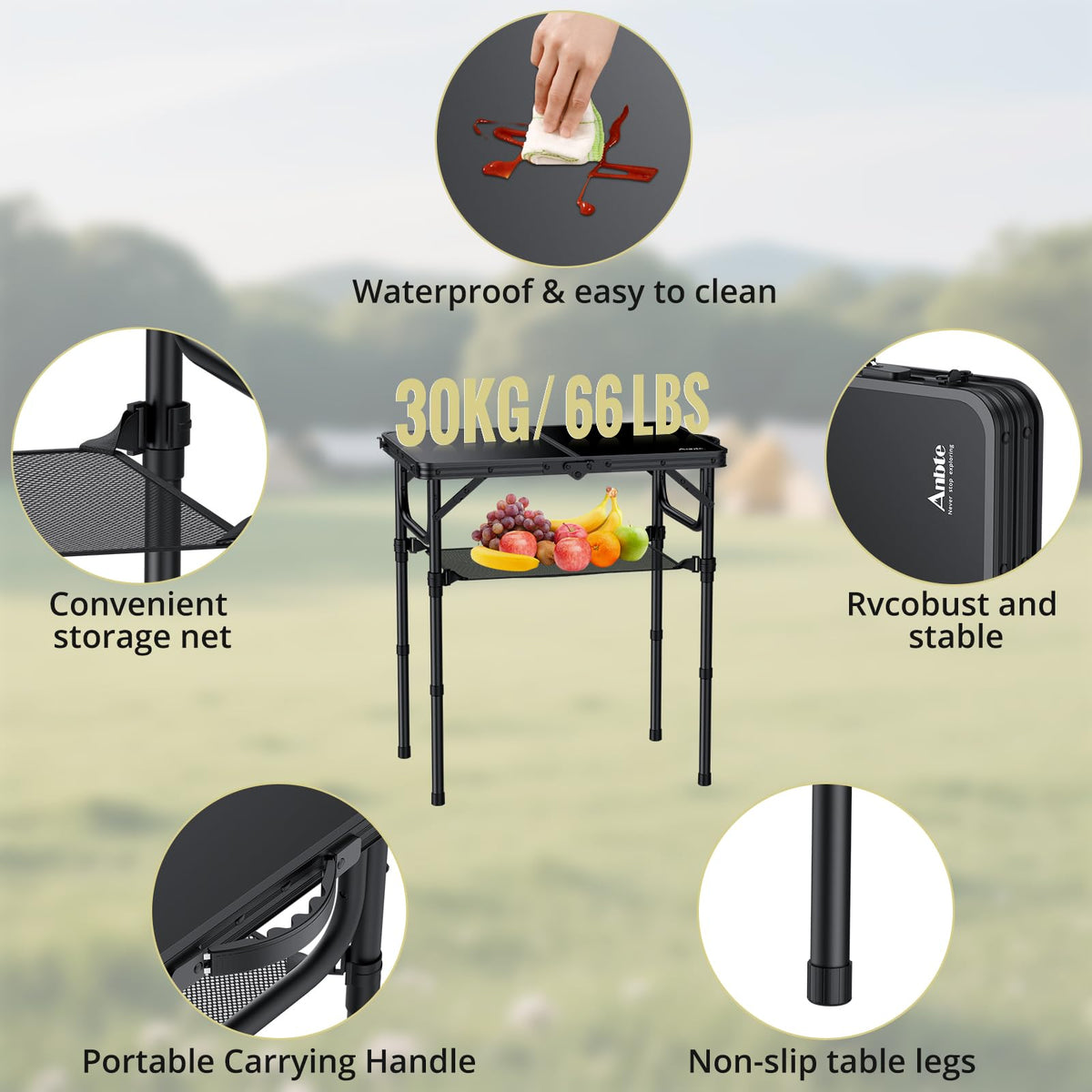 2ft Folding Camping Table K8877